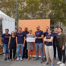 Le remise du chèque aux RecycLivreDays 2018