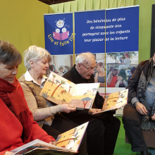 Lectures par des bénévoles du titre lauréat 2018 en présence de l'éditeur